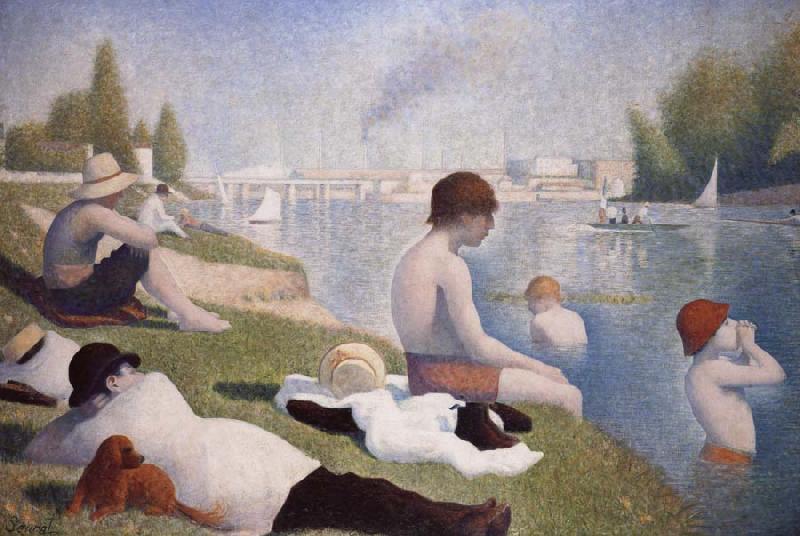 Georges Seurat Bathers at Asnieres Sweden oil painting art